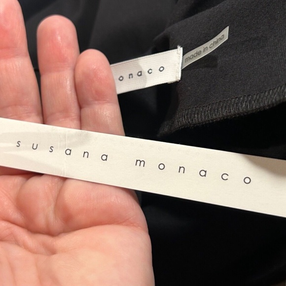 Susana Monaco Black Tie Shoulder A-Line Dress Black Size S - NWT - Picture 15 of 16